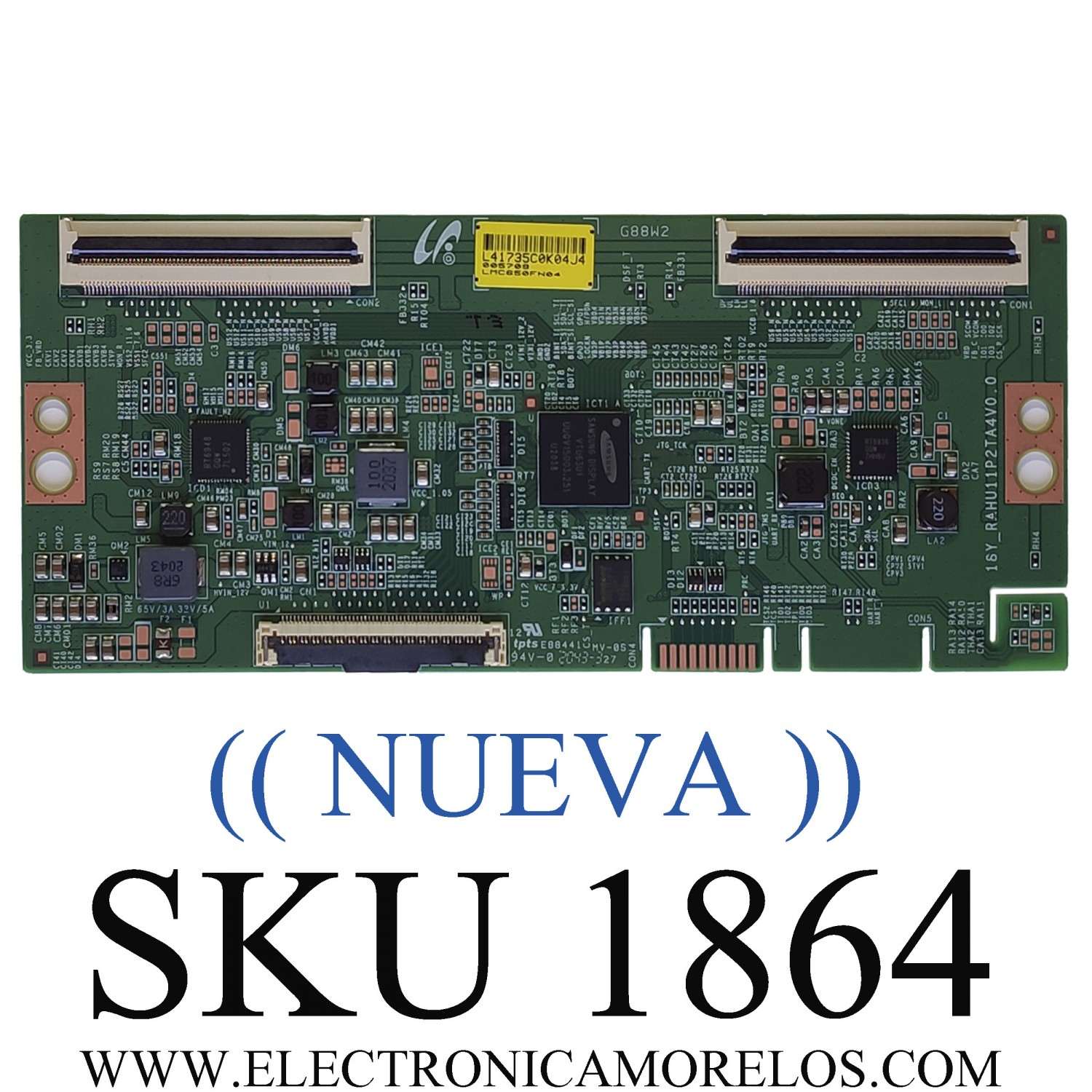 T-CON PARA TV TCL (( NUEVA )) / NUMERO DE PARTE LJ94-41735C / 16Y_RAHU11P2TA4V0.0 / LMC650FN04 / PANEL LVU650NDBL / LSC650FN04-3/4 / MODELOS 65S4 / 65R613 / 65R615 / 65R617 / 65S421 / 65S423 / 65S42 / MAS MODELOS EN DESCRIPCION 	